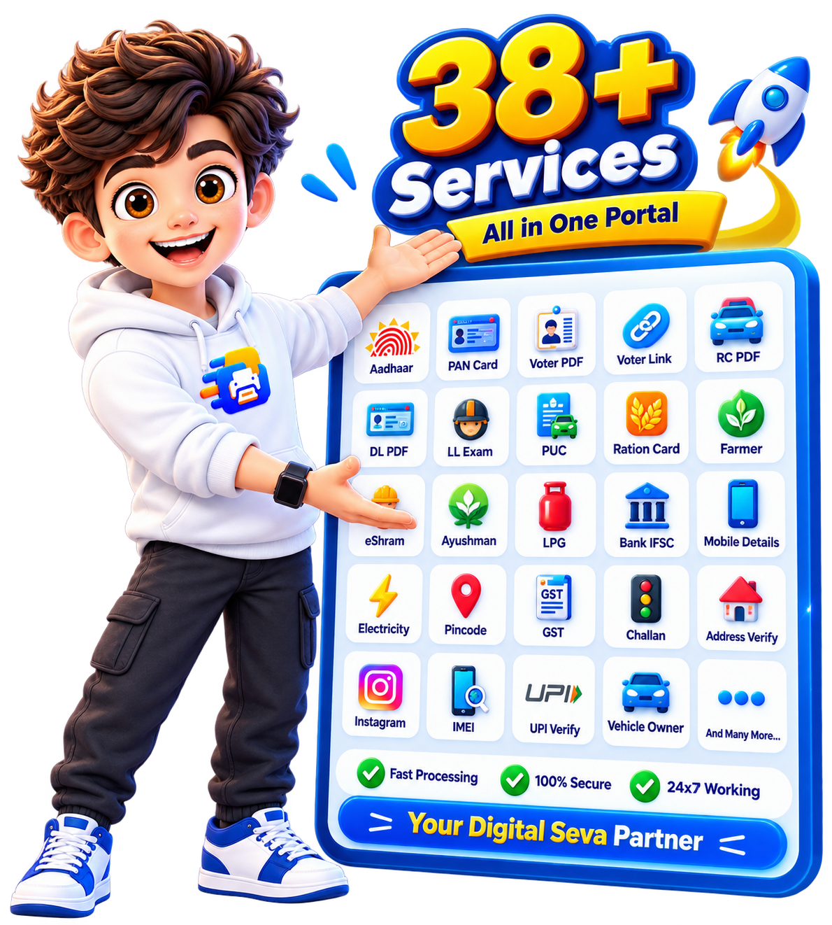 Ek hi portal par 38 se zyada document services